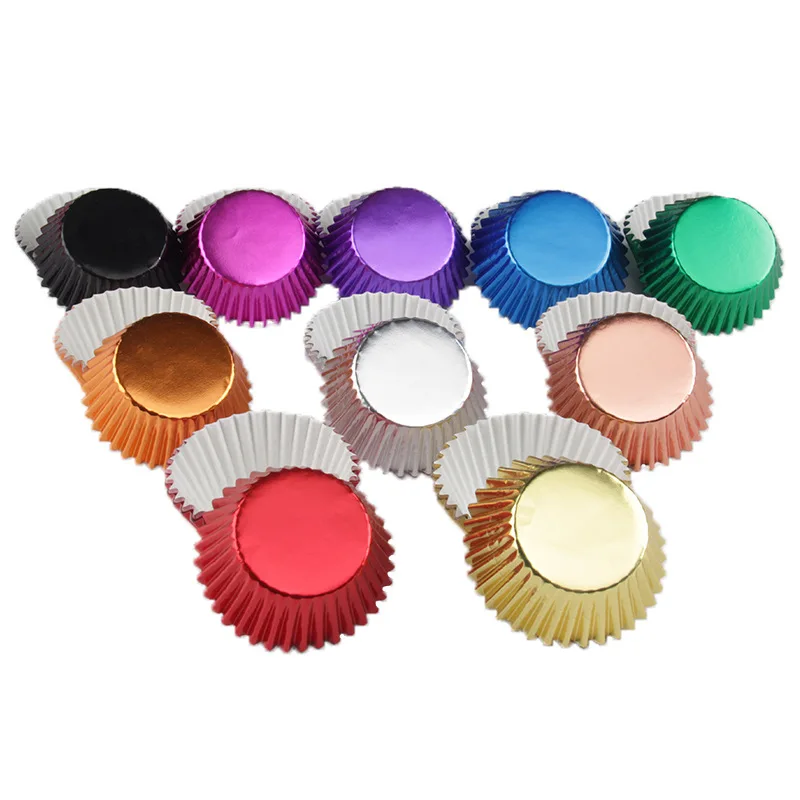 

Foil Cupcake Liner Paper Muffin Paper Cup for Weddings, Birthdays, Baby Showers, Party, 10 colors