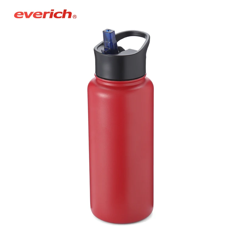 

Wide Mouth Red Color Stainless Steel Gym Water Bottle Vacuum, Customized color