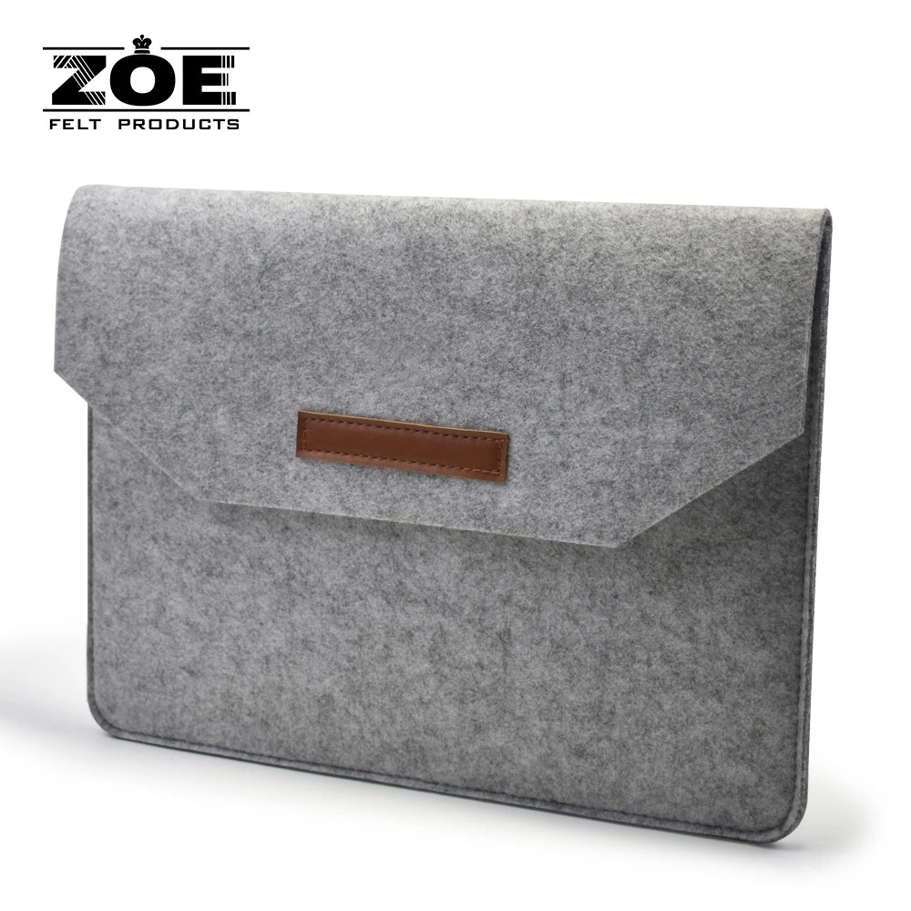 

Good quality Laptop Sleeve Felt Laptop bag Protective notebook Case Bag, Gray and customized