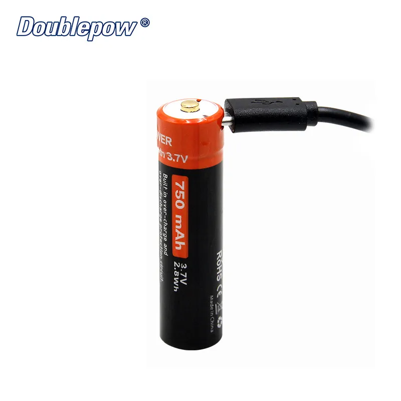 

Micro USB 14500 750mAh Rechargeable Lithium-ion Battery Manufacturer