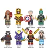 Super hero legoes The Endgame Bro Thor Spider Man Thanos mini action figures Iron mini man Building Blocks assembly Block men