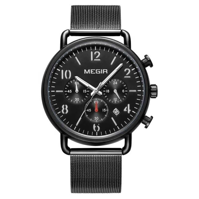 

2020 top selling relojes de mano para hombre Chronograph Fashion Sport genuine leather quartz watch men watches wristwatch