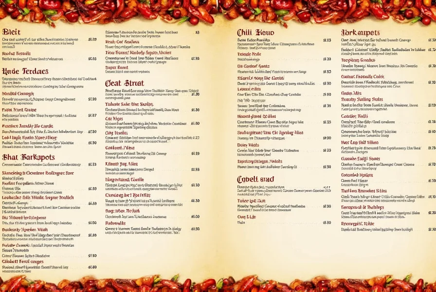Finding Authentic Chili Restaurant Menu PDF Resources