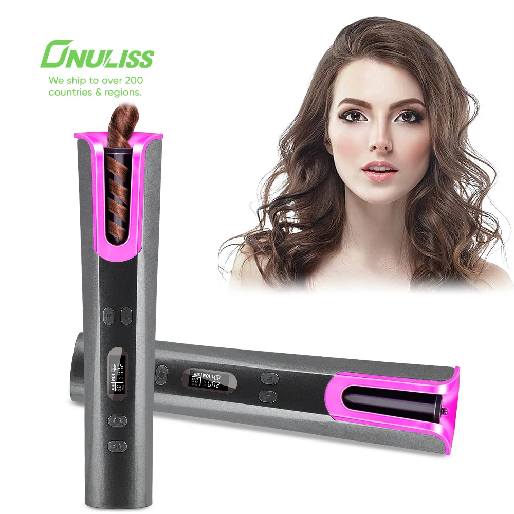 

Automatic Curling Iron Wireless Portable Magic Cordless Auto Hair Curler
