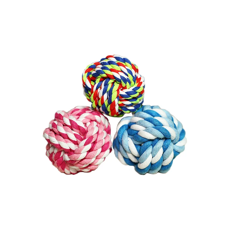 

different colors Widely used superior quality cotton rope ball cat pet toys interactive pet shops toys dog pet toys