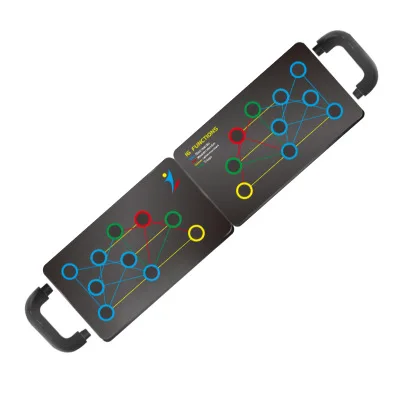

9in1 fitness portable folding training push up board with resistance bands 13 in 1 14 in 1 carbon fitness board 2021 oem, Customized color