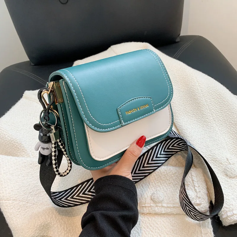 

2021 PU leather messenger bag Fashion hand bags Small ladies purses and handbags women crossbody shoulder bag, 5 colors