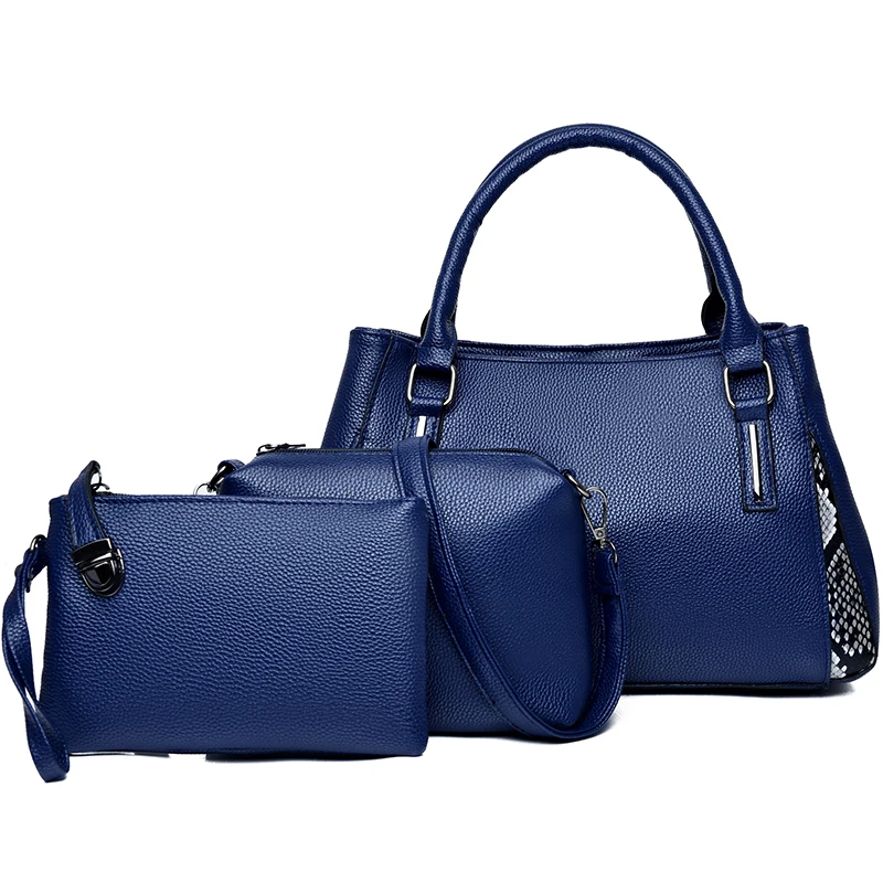 

Hot selling set bags fashion PU leather bags set high quality women handbags set, Blue,black,red,white