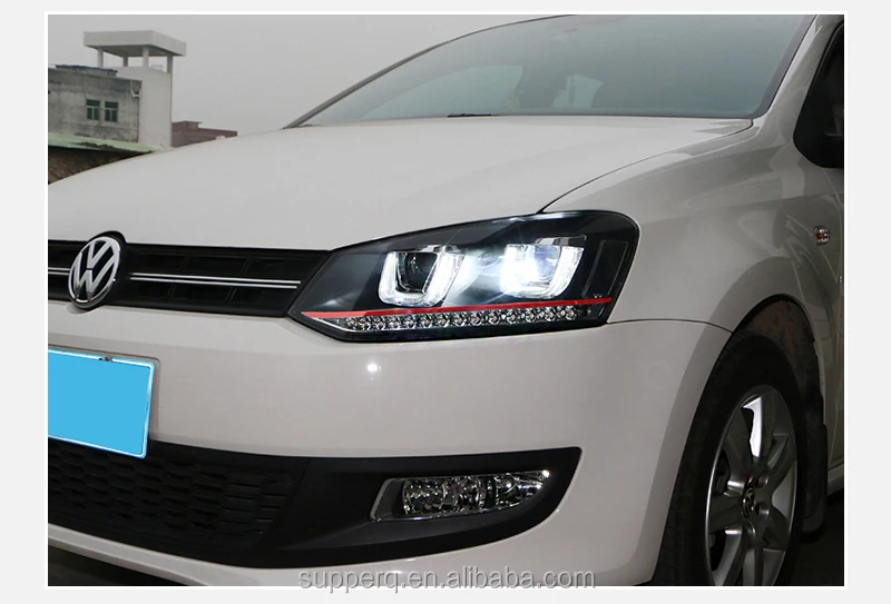 Super Q Wholesales Modified Headlamp Led Headlight For Vw Volkswagen Polo 2012 2v Red Line Buy Car Led Light Headlight Assembly For Vw Polo 2012 Car Headlight Restoration Headlight Restoration Kit Car Product