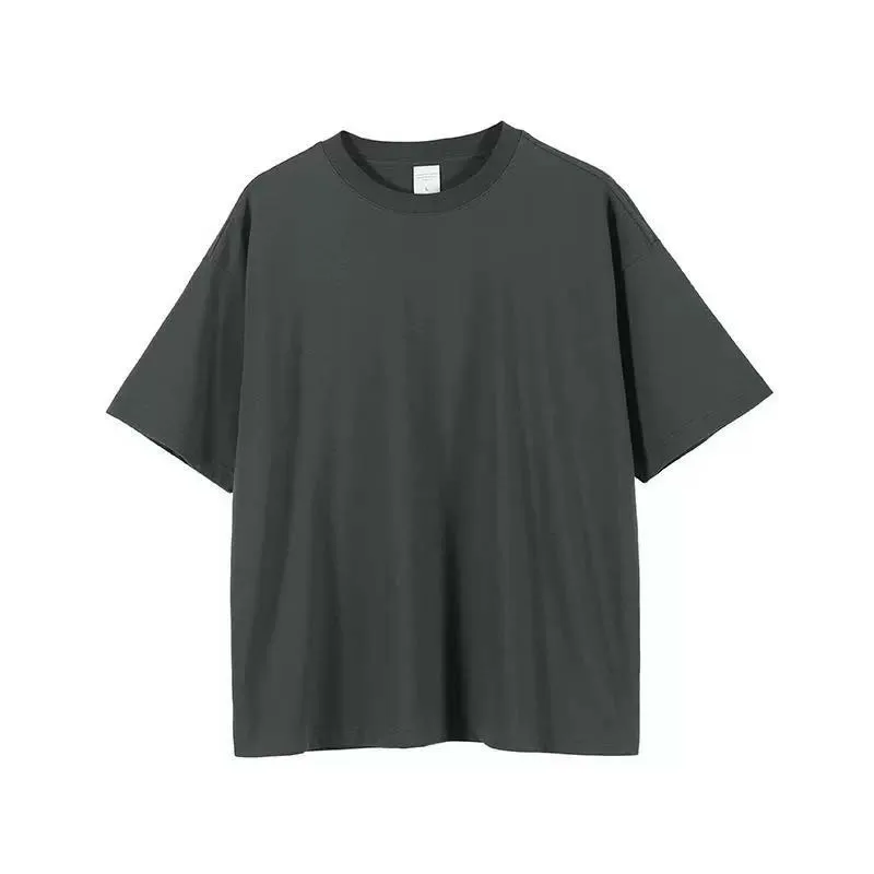 Wholesale Custom Logo Luxury Men's Shirts 100% Cotton Drop Shoulder Thick T-Shirt Oversized Custom Brand Men's Clothing