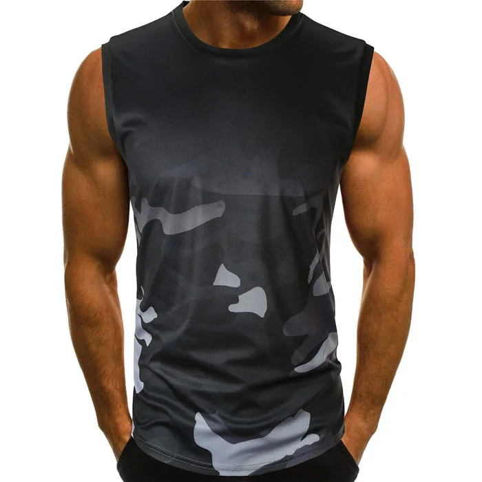 

Customize summer sports running wear male fitness bodybuilding singlet workout stringer camo mens tank top, Customized color