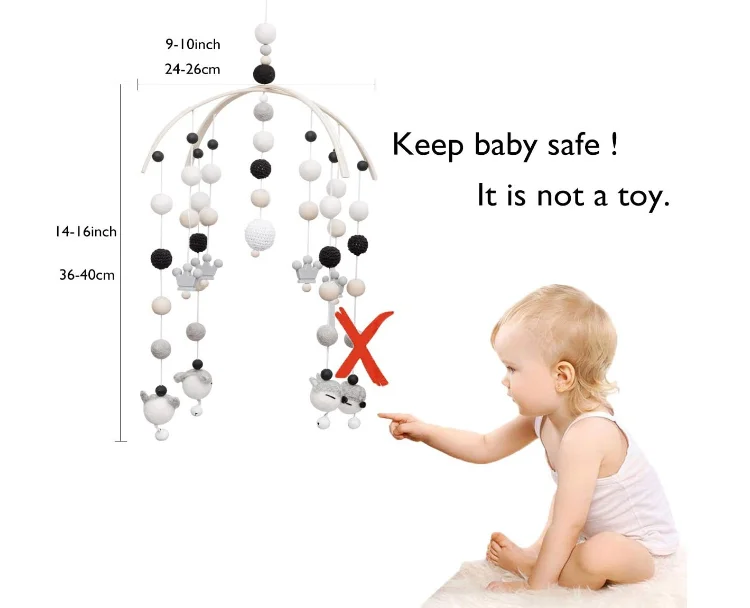 Home decoration felt hanging toy for baby crib hanging toy