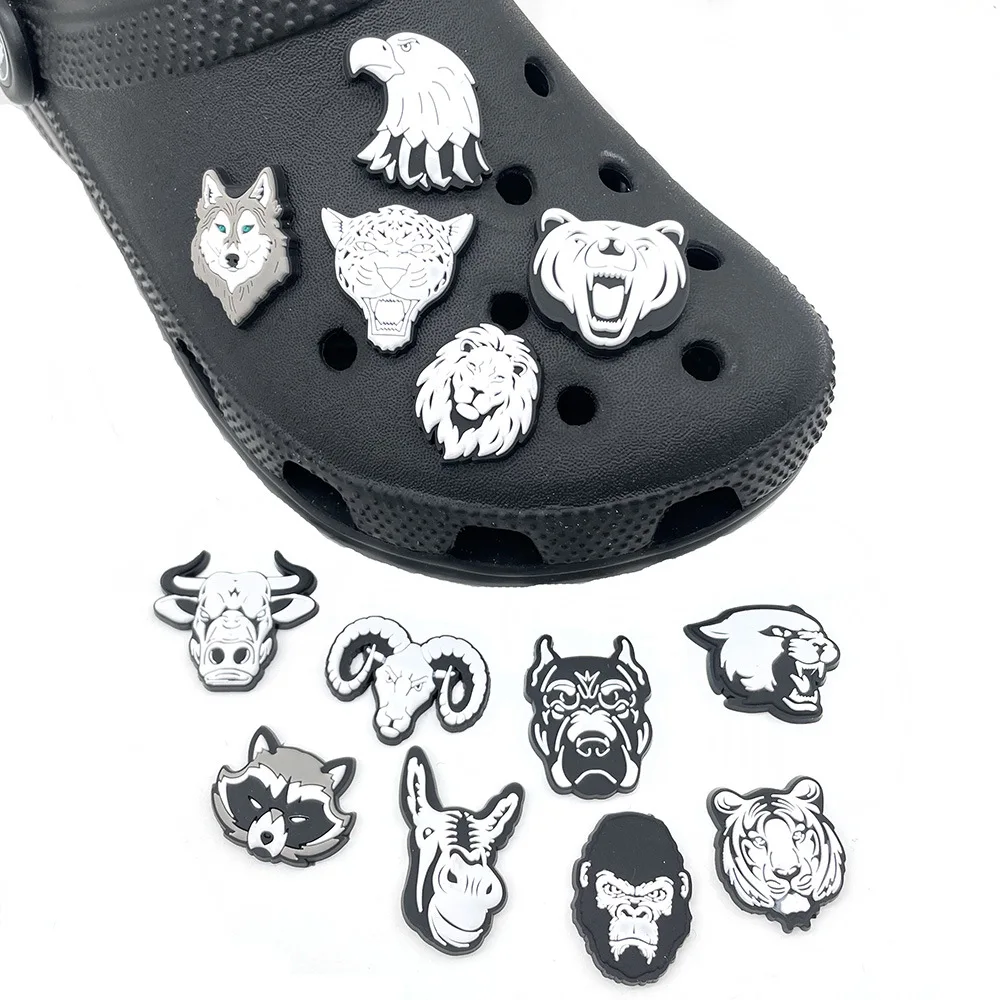 

2022 HOT sale dog animals Cartoon shoe decoration soft PVC croc charms for sandals and bracelets Gifts for kids, As picture