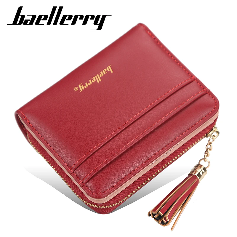 

2020 baellerry fashion vegan PU leather vintage trifold multifunction ladies' wallet
