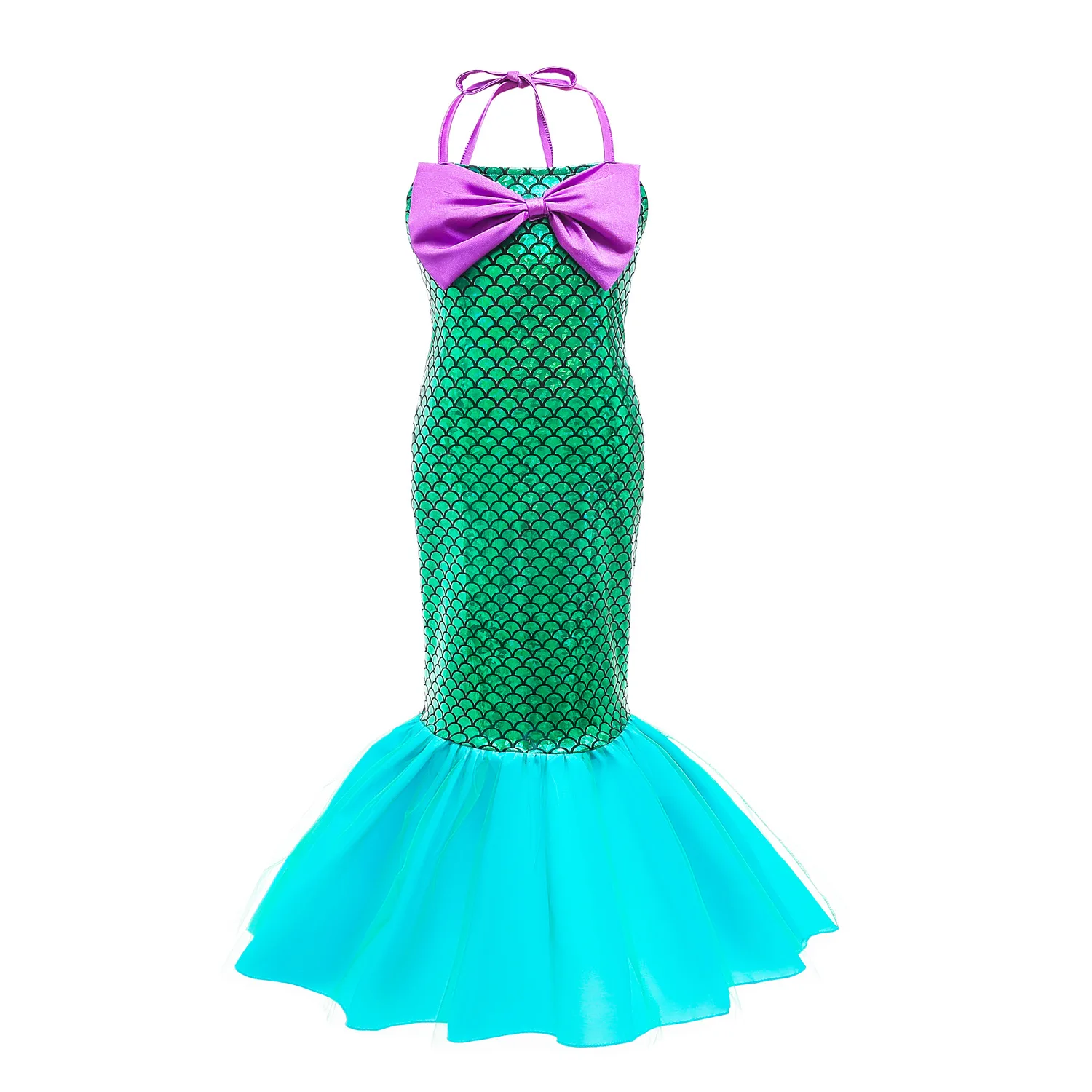 

LZH Children Fancy Kids Little Mermaid Princess Dress For Girl Carnival Costume Cosplay Easter Dress