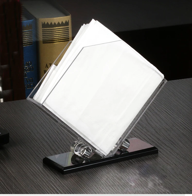 

Acrylic transparent tissue box anti-drop insert paper table tray hotel towel rack hotel napkin holder, Customized