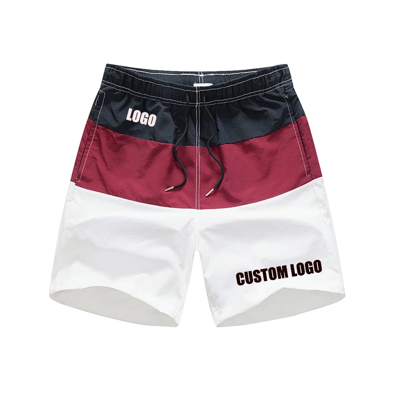 

Free Shipping Custom Swim Shorts European Men Swimwear Print Or Dye Running Board Shorts With Lining Quick Dry Brief Beachwear, Customized color