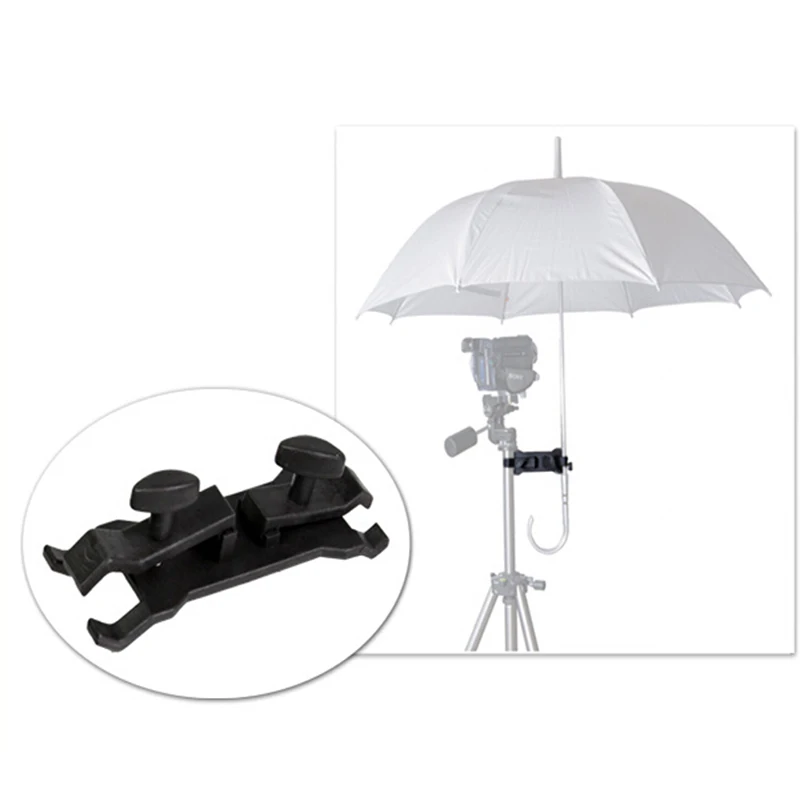 

Outdoor Umbrella Holder Clip Clamp Bracket Support for Camera Tripod Photography Studio Lighting Umbrella Light stand black