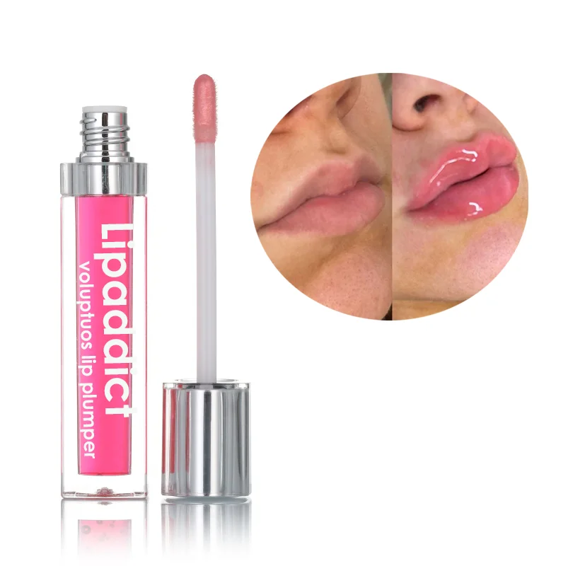 

Wholesale natural hyaluronic acid private label lip gloss plumper lip glow oil