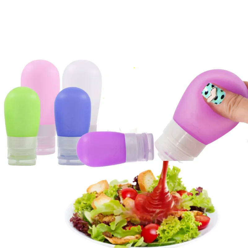 

Bpa free food grade mini silicon salad dressing bottle container squeezable salad sauce dressing containers ketchup bottle