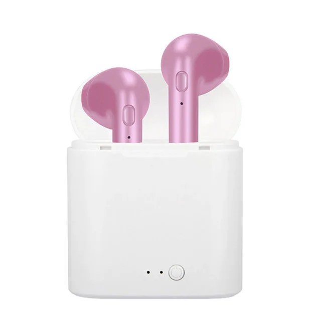 

i7S TWS Wireless Double Earphones with mic, Earbuds for All Smartphone Earphone for All Smartphone 8 Pink Color