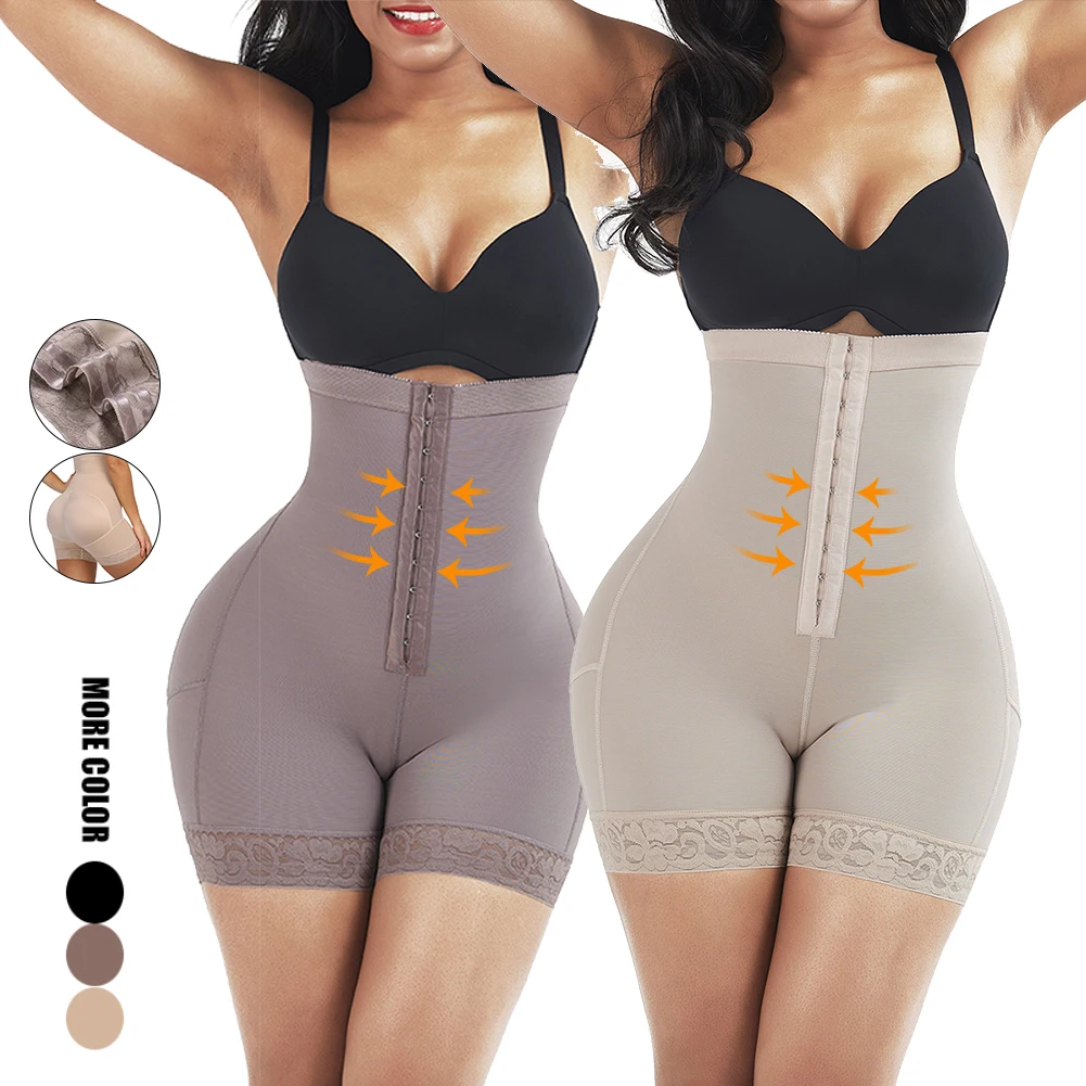 

Latest Design Front Hook High Waist Body Shaper Abdomen Butt Lifter Shape Wear Plus Size Underwear Women Tummy Wrap Shaper