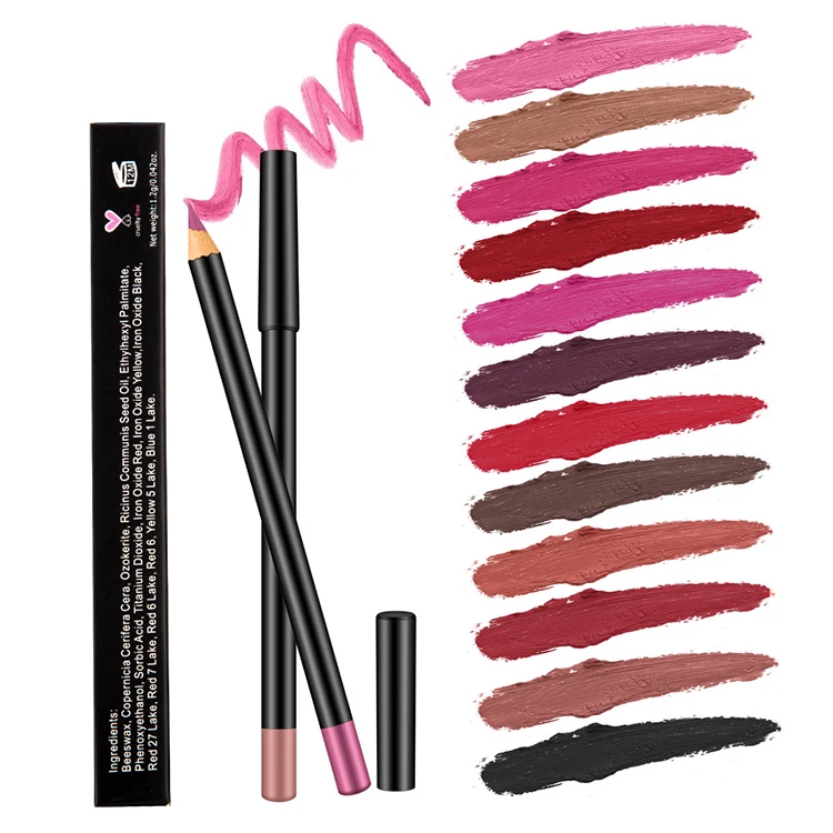 

High Quality Cosmetic Lip Liner Best Selling Waterproof Lip Liner Pencil Private Label, 21 colours