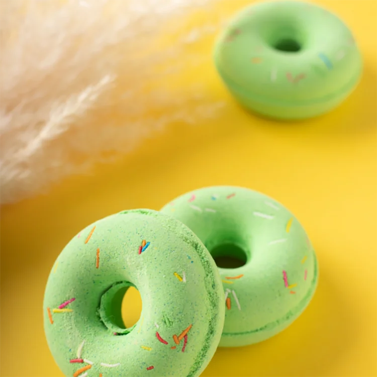 

Organic Fizzy Bubble Donut Fizzy Bath Bombs, Colorful