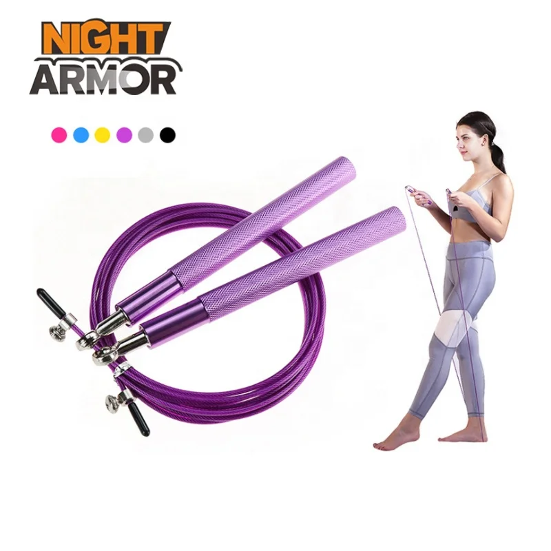 Jumping Rope Aluminium Alloy Speed Jump Rope, Adjustable Skipping Rope Premium Quality Steel Wire Jump Ropes
