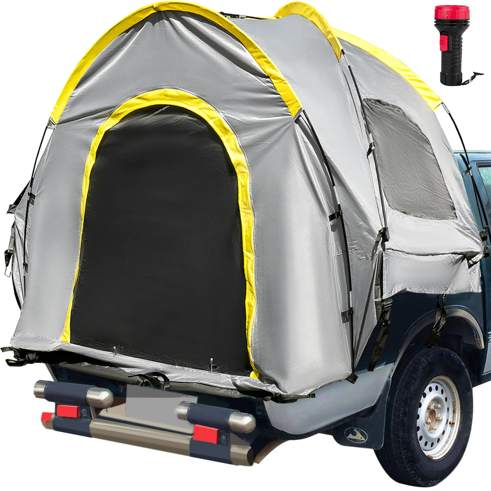 

Fully Sealed Floor VEVOR Truck Bed Tent 5-5.2 feet Short Bed, Pickup Tent, Waterproof, Gray