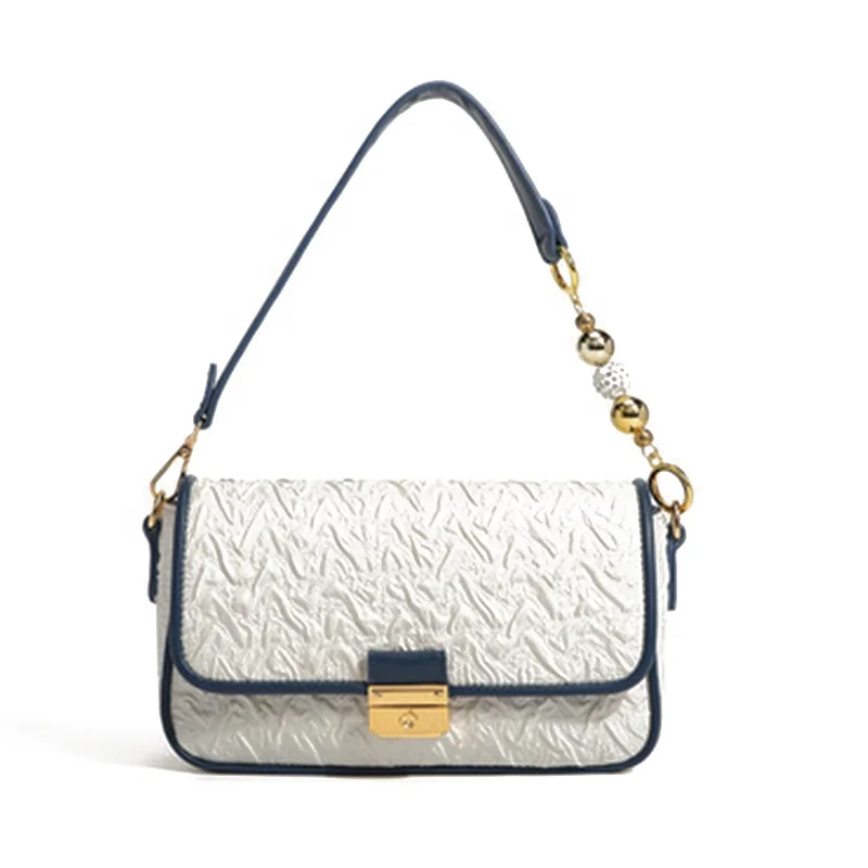 

Pearl Chain Underarm Shoulder Messenger Bags Ladies Women Luxury Design Leather Bags