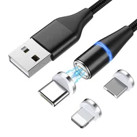 

Factory Wholesale 1m Magnetic USB Cable 3A Fast Cable USB magnetico 3 en 1