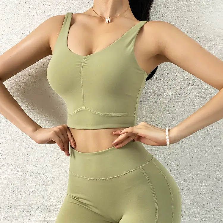 

Wholesale Activewear Fitness Sport Removable Cup Bra & Brief Top High Waist Legging Yoga Sets Fitness Women, Customized colors yoga set women