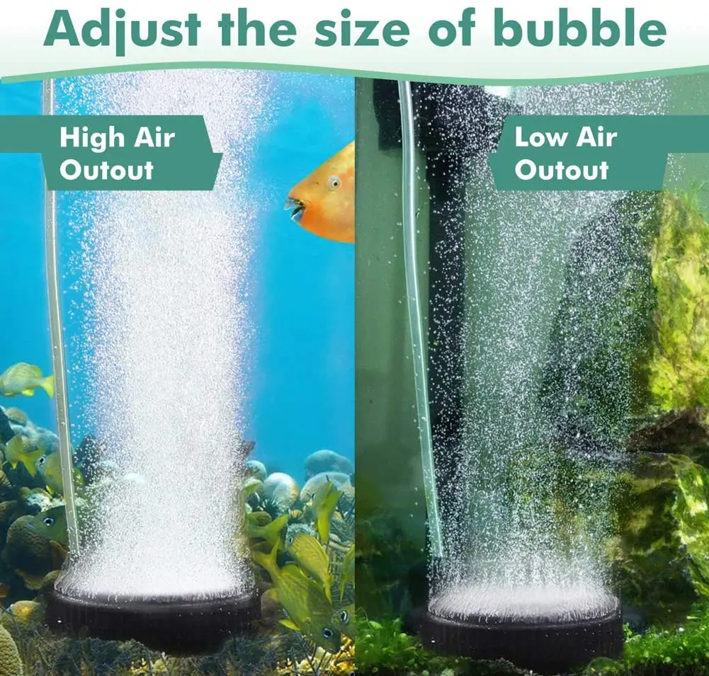 Sonline 2 x diffuseurs dair pour aquarium Plus de bulles dair Vert et bleu 8