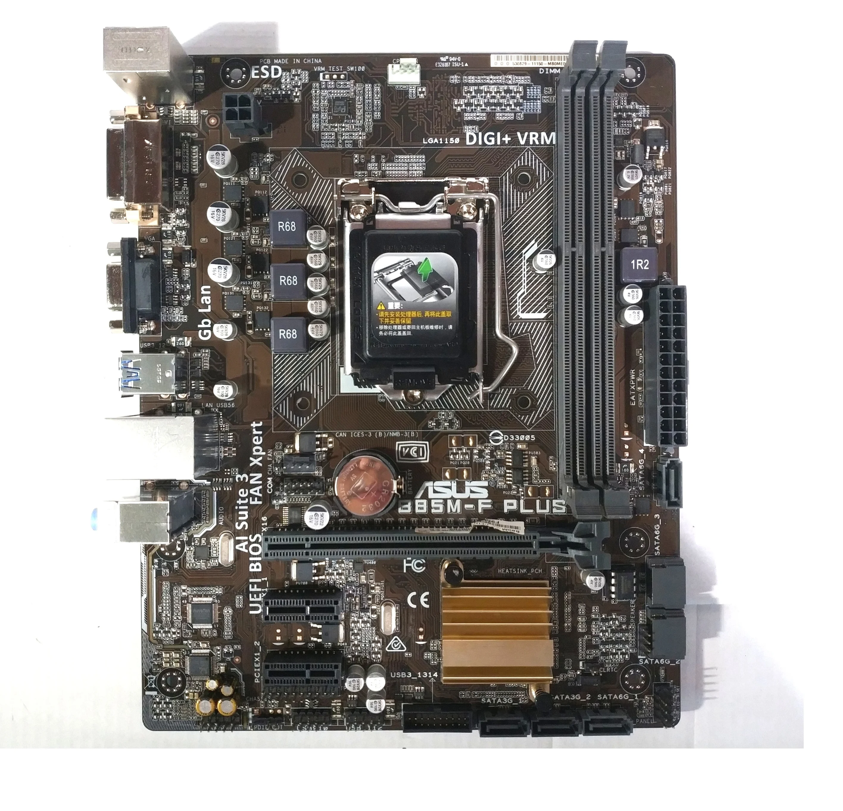 desktop mainboard b85m-f plus refurbished used motherboard