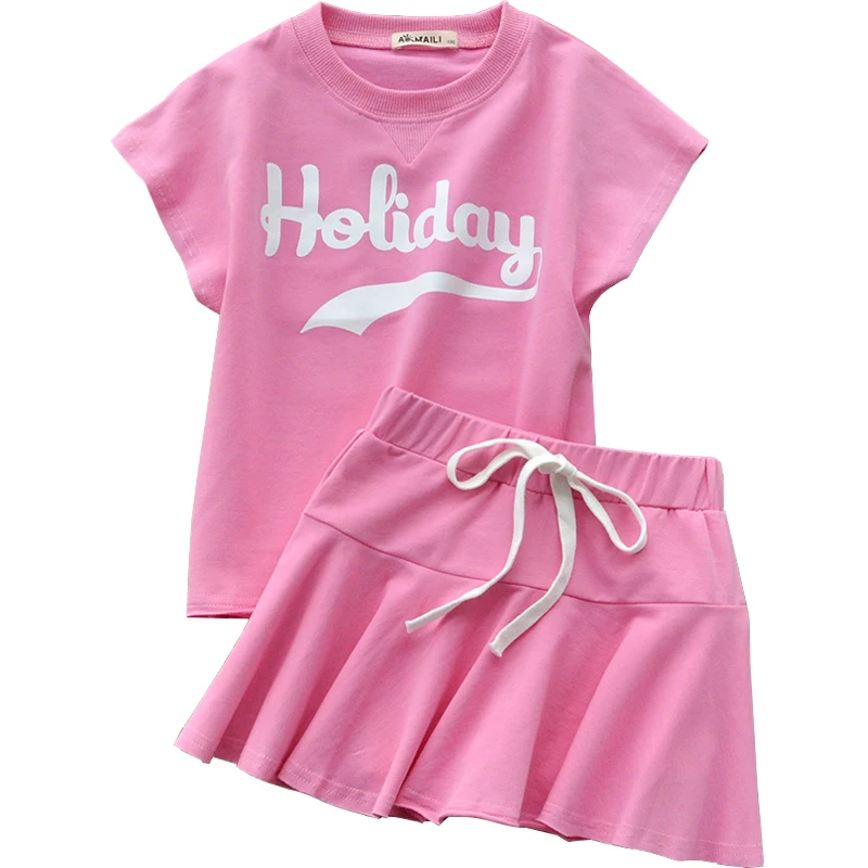 

3 4 5 6 7 8 9 10 11Y Toddler Kids Baby Girl Clothes Set T-shirt Tops Skirt 2PCS Outfits Clothing Set Suit Children Tracksuit