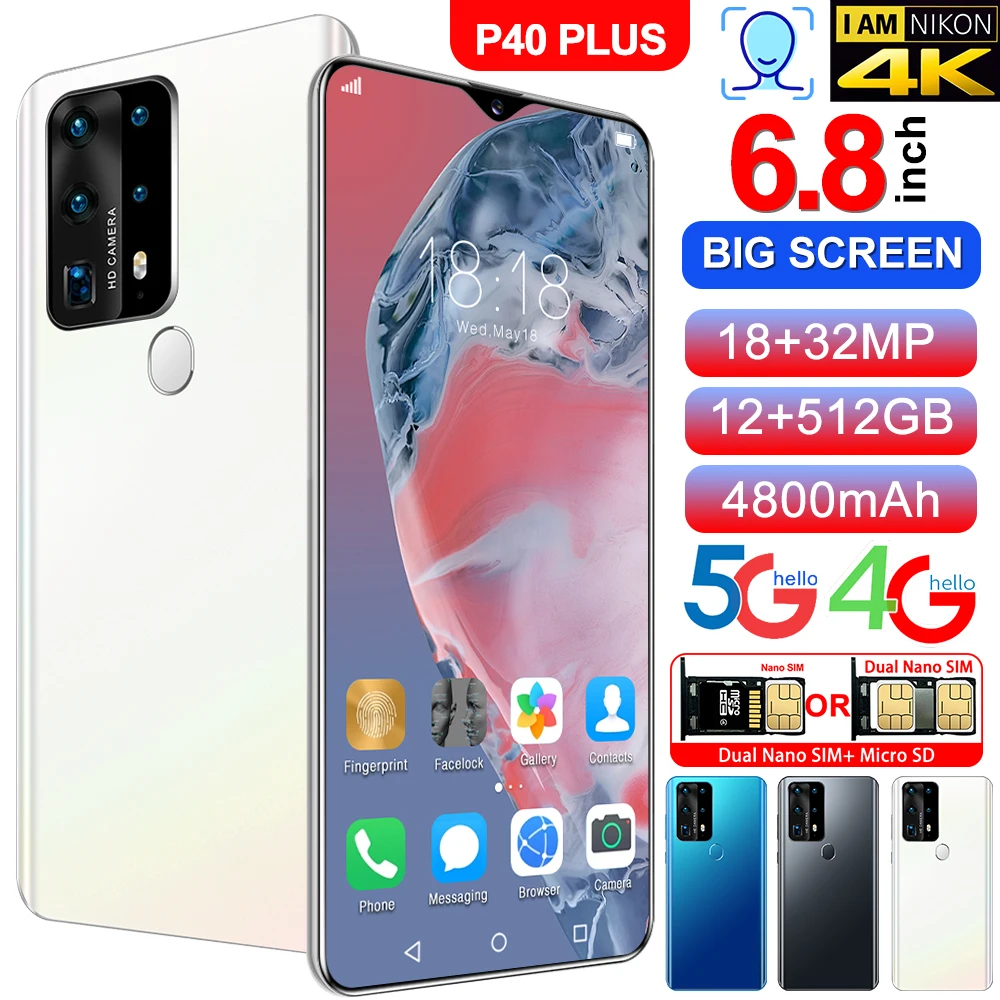 

JUST Arrival high power to win 5G LTE 6.8" smart display smartphone 18mp 32MP mobile phone12GB 512GB the contrast of light