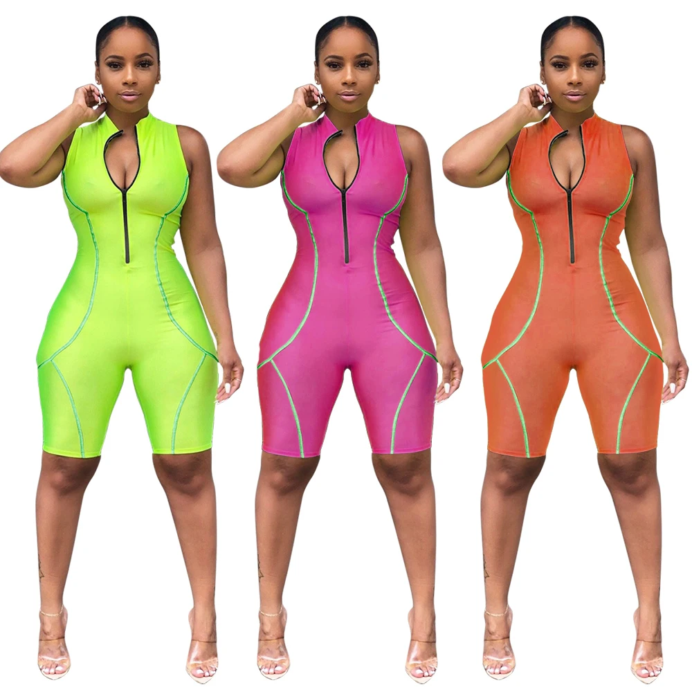 

Kotiera Fashion Sexy Ladies Casual Zipper Polyester Pants Women Sports Rompers Jumpsuits, Picture