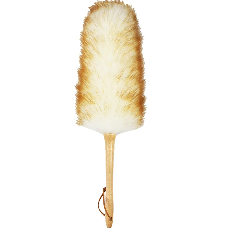 

Wholesale factory cheap wooden handle wool feather duster brush