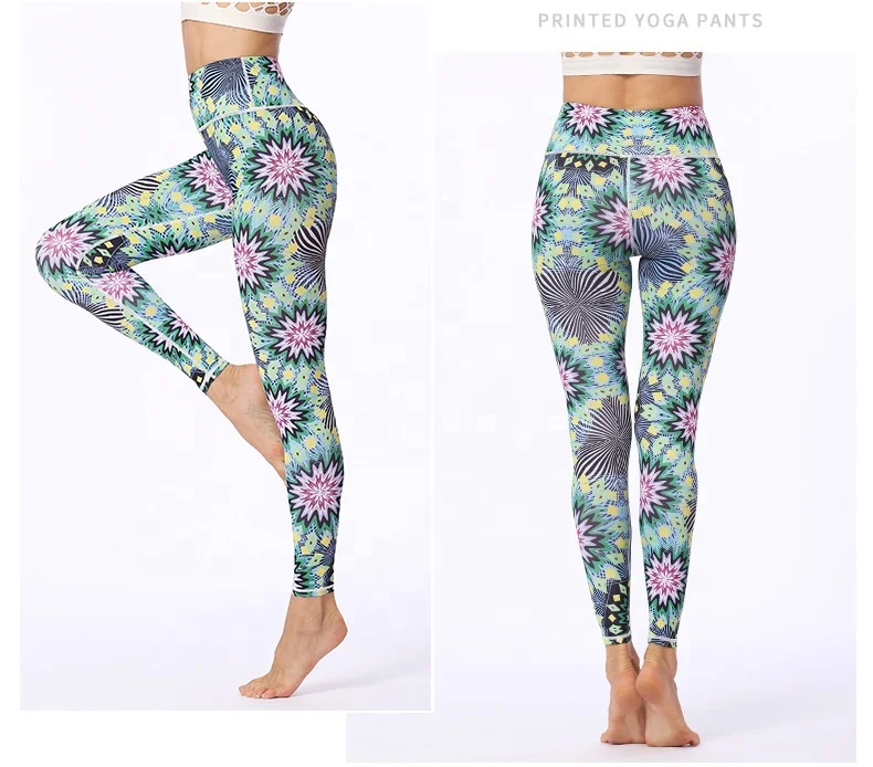 

Amazon Best Sales Women's High Waisted Yoga Leggings Full-Length Workout Print Sports Pants Tummy Control 10% Spandex