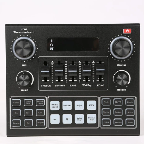 

V9 Sound Card Audio Set Interface External Usb Webcast Studio Live Microphone Sound Card Bluetoo Function For Phone Computer