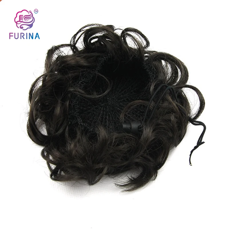 

Factory wholesale price hair donut bun with Drawstring messy bun hair piece synthetic hair bun accessories, Pure colors/customized colors are available