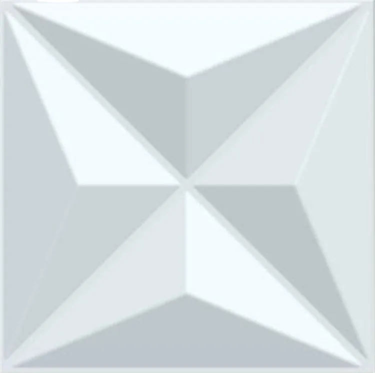 Irini Modern 3D PVC Fireproof & Waterproof Wall Panels with Geometric Diamond Design for Household Use in Home Office