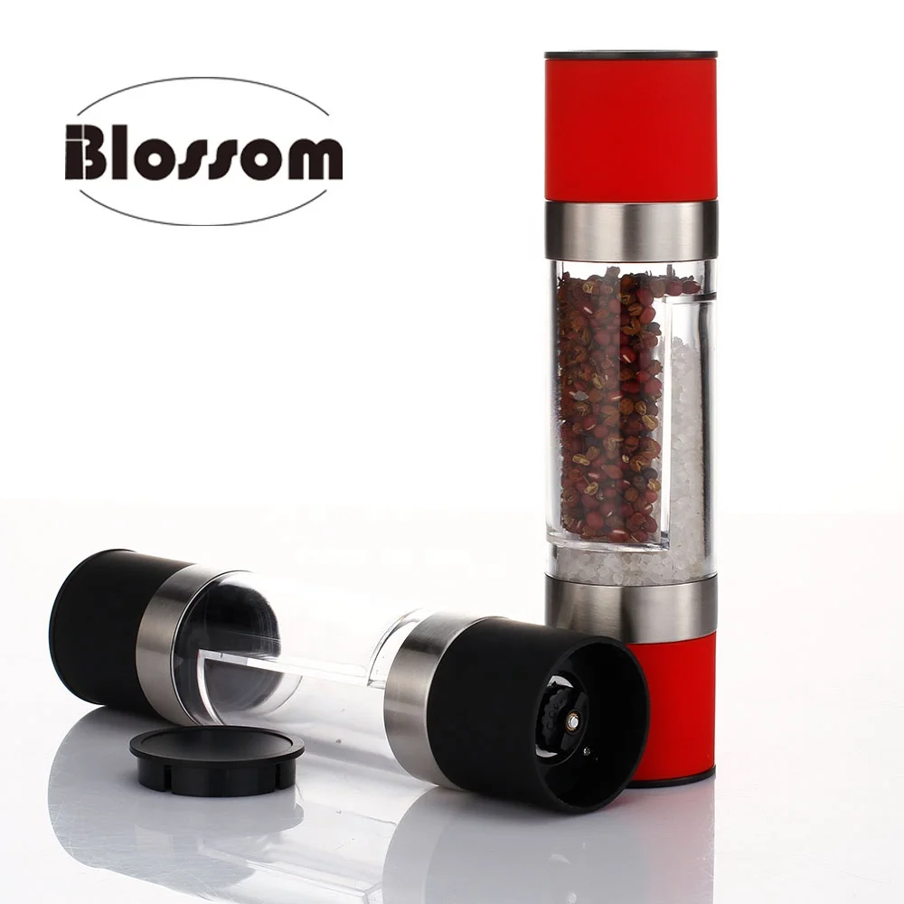

Wholesale Kitchen Dual Plastic 2 In 1 Manual Salt Grinder/Pepper Mill, Customer requested