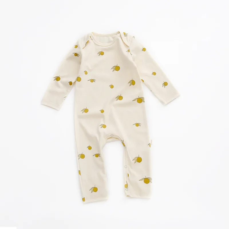

Wholesale long sleeve buttons comfortable baby pajamas jumpsuit baby romper, Multiple colors