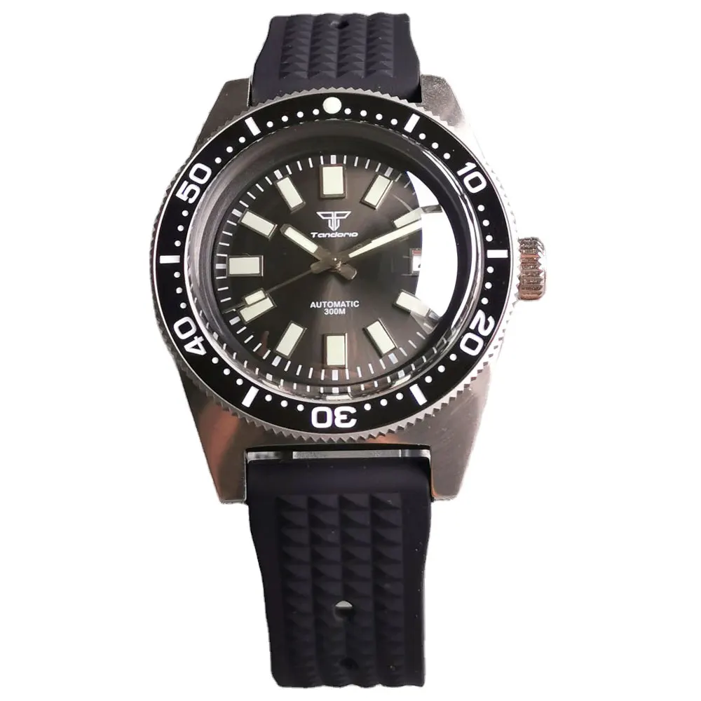 

Bow sapphire glass 41mm 62MAS Tandorio Blue black grey dial luminous 30ATM diving mens Watch NH35 Automatic movement wristwatch