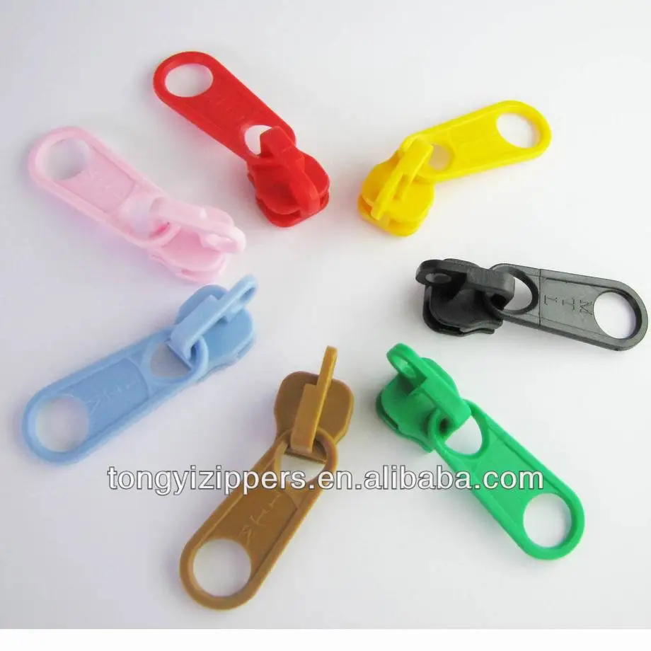 
High Quality 4# Plastic Zipper Slider Multi-Color Plastic Zipper Head 