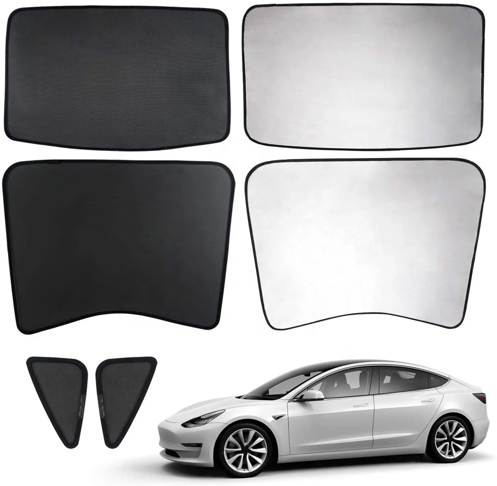 

2022 New Model 3 Car Sunshade Sun Roof Sunshade for Refresh Tesla Model 3 with UV/Heat Insulation Film 6PCS/Set