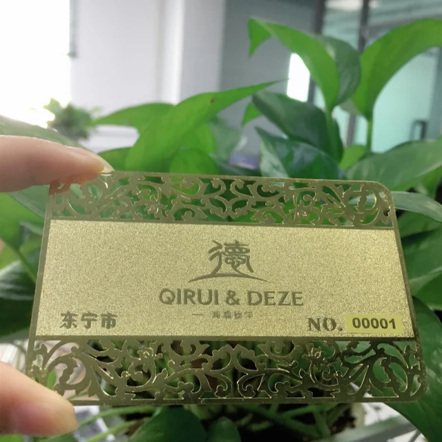 

DU matte gold printing metal steel cards, Cmyk or pantone