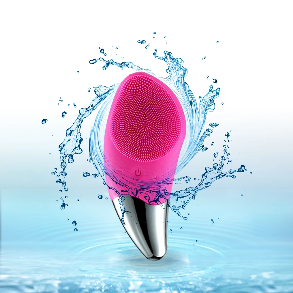 

Custom Logo Rechargeable Facial Cleansing Brush Ultrasonic Vibration Massager Face Deep Pore Cleaner Cepillo De Limpieza Facial